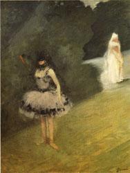 Jean-Louis Forain Dancer Standing behind a Stage Prop oil painting picture